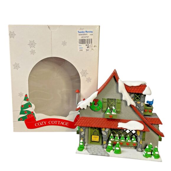 Department 56 Hide A Way Hollow Christmas Village Set 3 Cabin, Chapel, Cottage - Picture 4 of 16